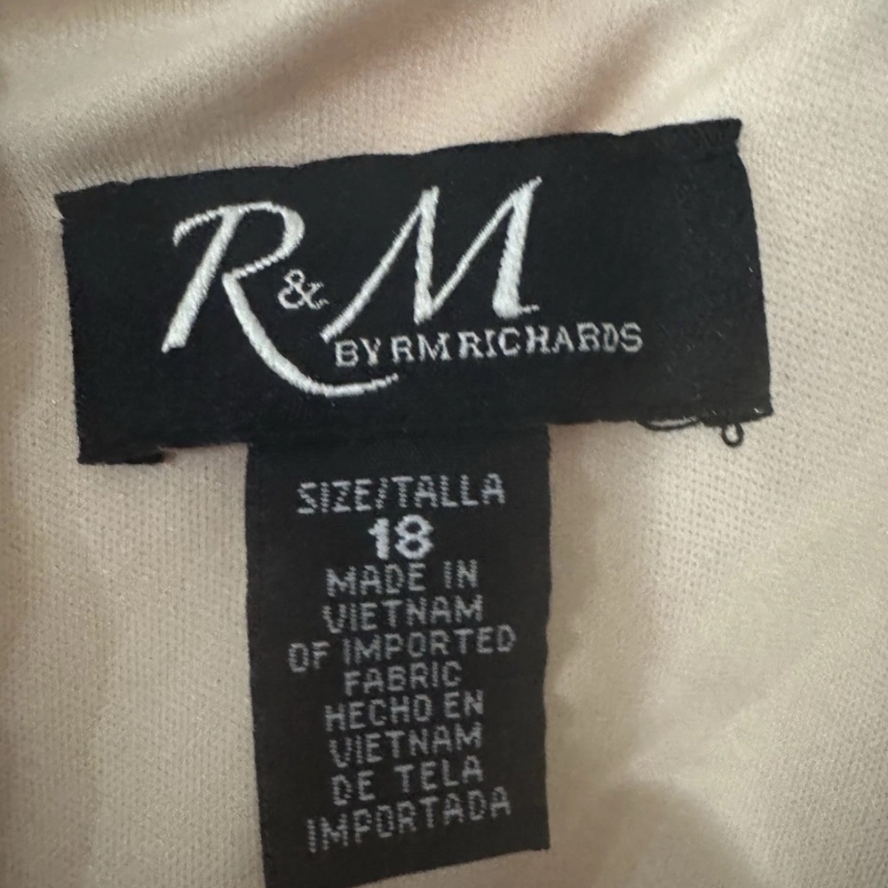 R&M Richards Cream and Orange Midi Dress - Picture 4 of 4